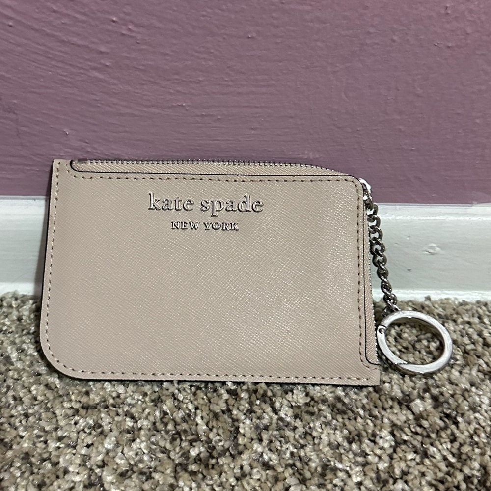 Kate Spade Cream Card Holder with Chain